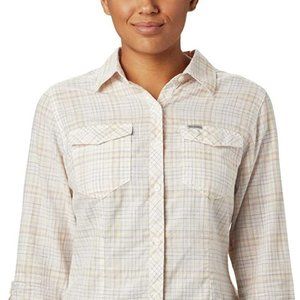 🆕Columbia Women's Camp Henry™ II LS Shirt, M and XL - Pale Yellow Grid, NWT